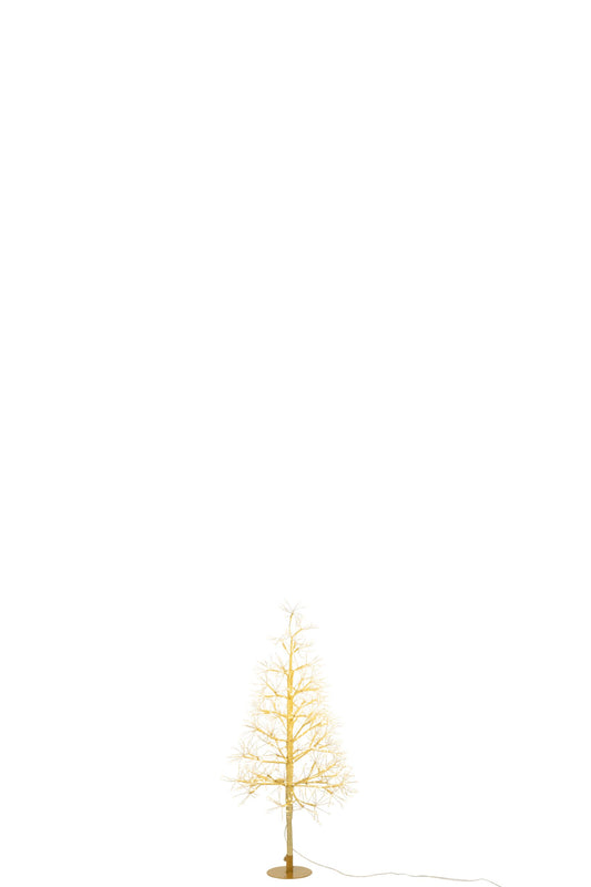 Tree LED Warm White Lights Iron Gold Colored Small