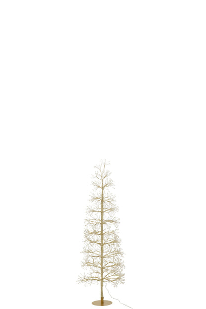 Tree LED Warm White Lights Iron Gold Colored Medium