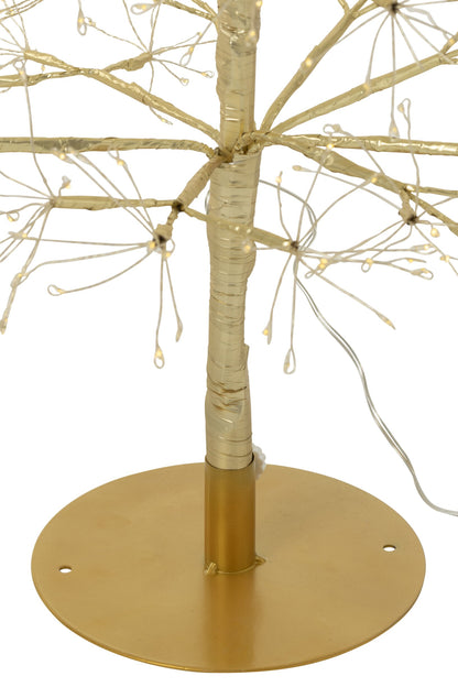 Tree LED Warm White Lights Iron Gold Colored Medium