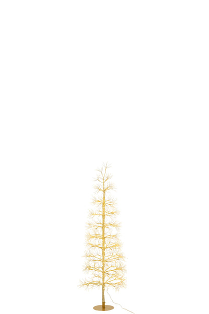 Tree LED Warm White Lights Iron Gold Colored Medium