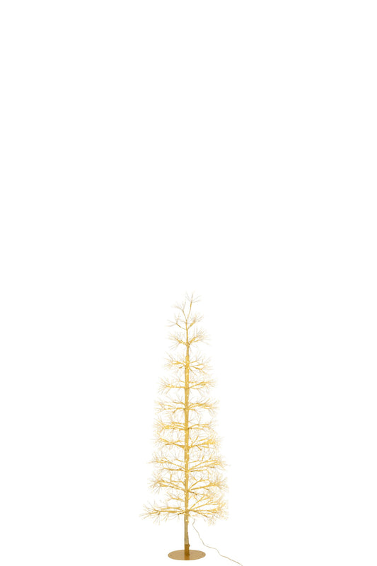 Tree LED Warm White Lights Iron Gold Colored Medium