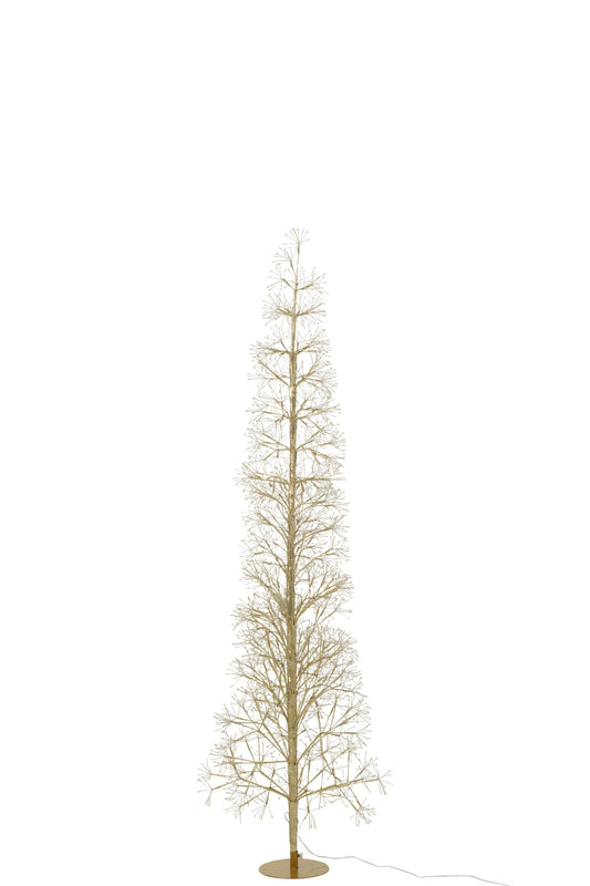 Tree LED Warm White Lights Iron Gold Colored Large