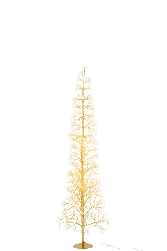 Tree LED Warm White Lights Iron Gold Colored Large