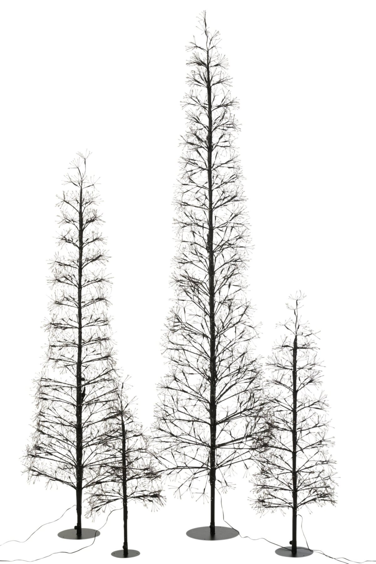 Tree LED Warm White Lights Iron Black Extra Large