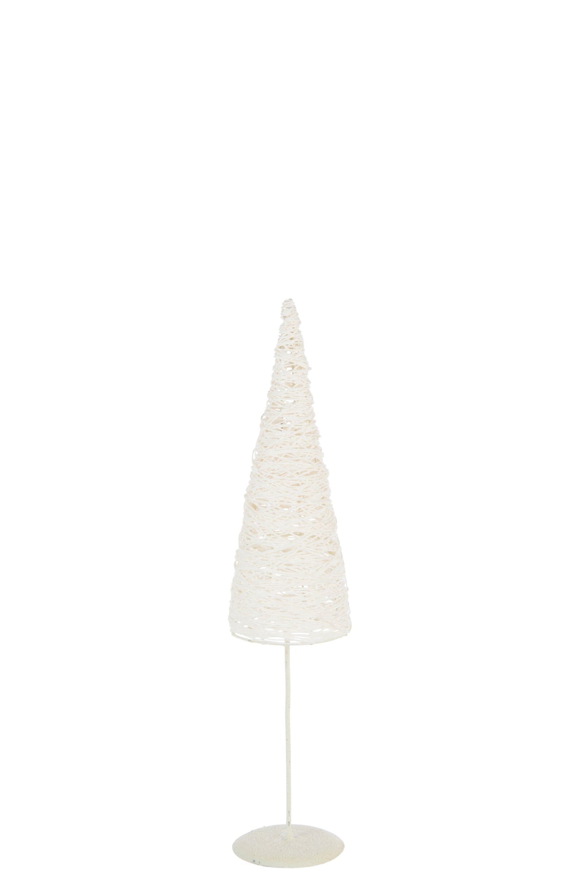 Christmas Tree On Base Metal/Paper White Small