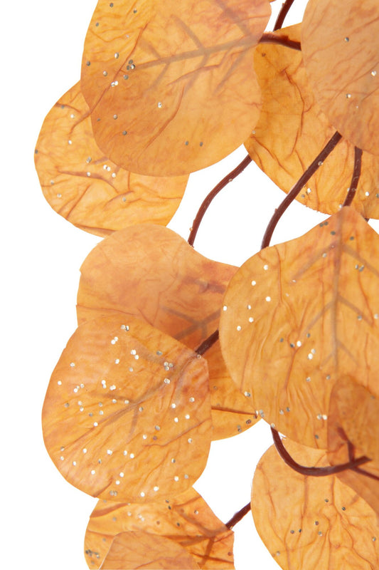 Garland Leaves+Glitters Polyester Rust Brown