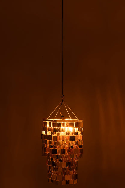 Small square gold-colored PVC chandelier lampshade