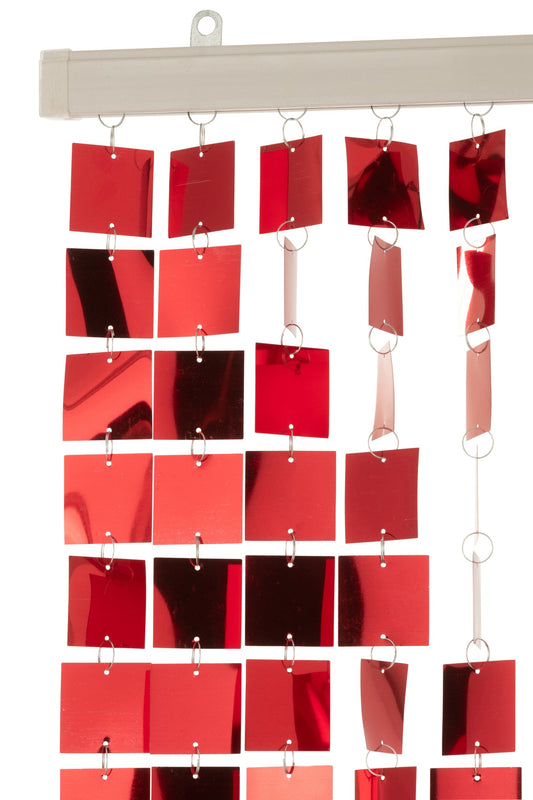 Curtain Square PVC Red