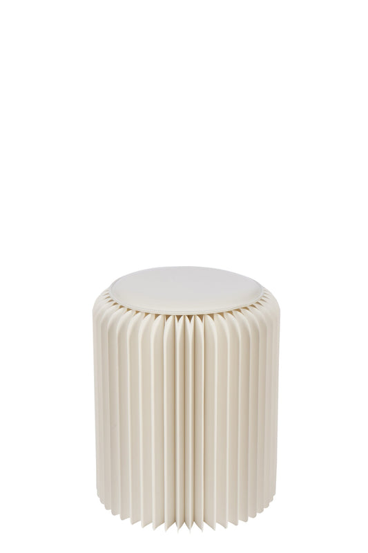 Pouffe Foldable Paper Off-White