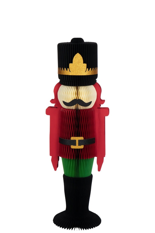 Nutcracker Foldable Paper Christmas Red/Dark Green