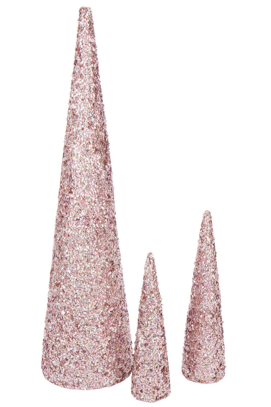 Cone Sequins Foam Light Pink Large