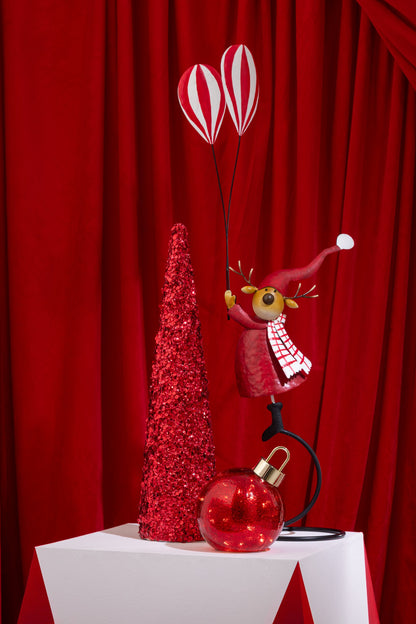 Cone Sequins Foam Christmas Red Small