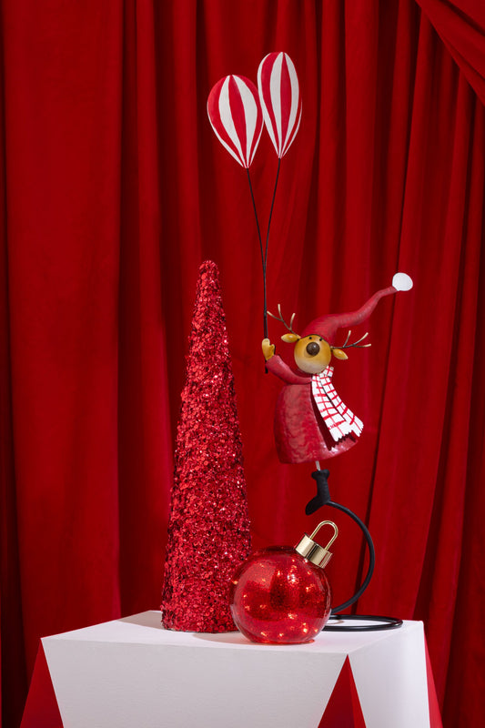 Cone Sequins Foam Christmas Red Small