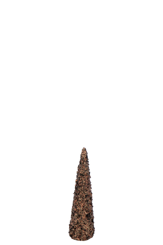 Cone Sequins Foam Dark Brown Small