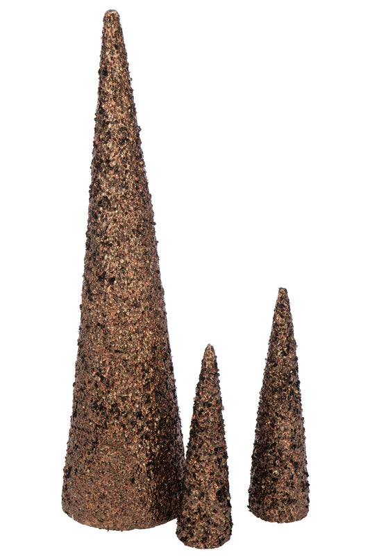 Cone Sequins Foam Dark Brown Large