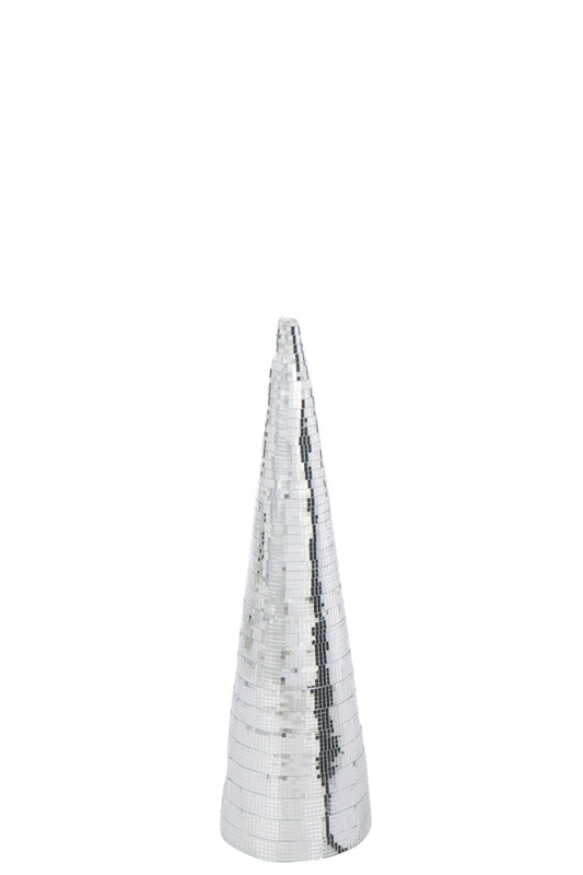 Cone Mirrors Foam Silver Colored Large