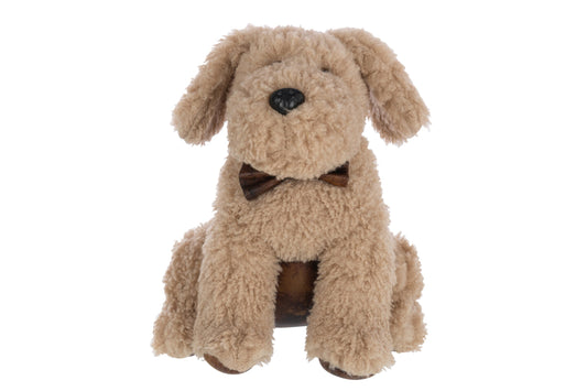 Doorstop Dog Polyester Beige