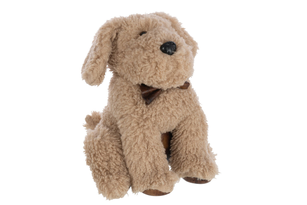 Doorstop Dog Polyester Beige