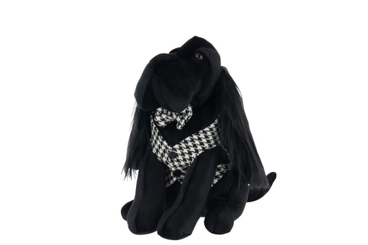 Doorstop Dog Pied-De-Poule Polyester Black/White