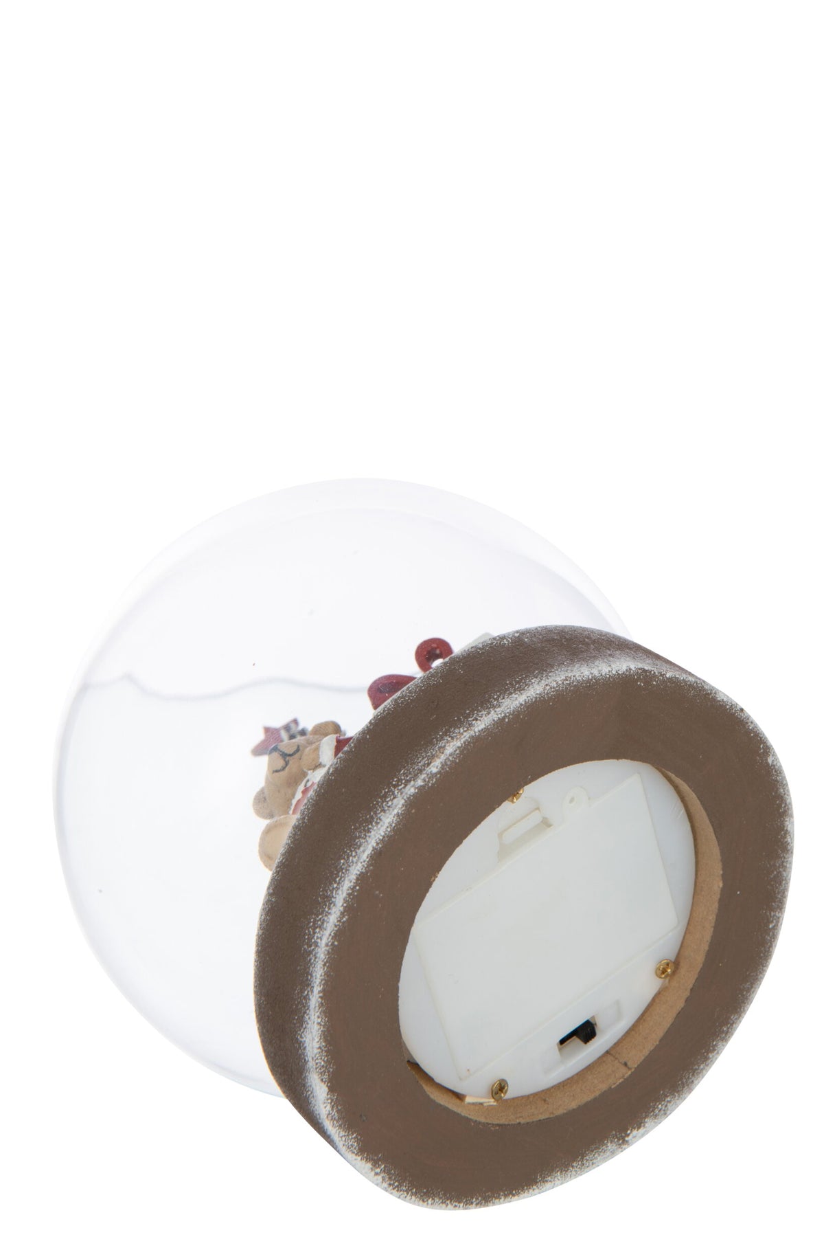 Ball LED Bear Plywood White/Christmas Red