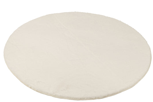 Rug Cutie Round Polyester White