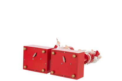 Nutcracker Music Pinewood Red/White Assortment Of 2
