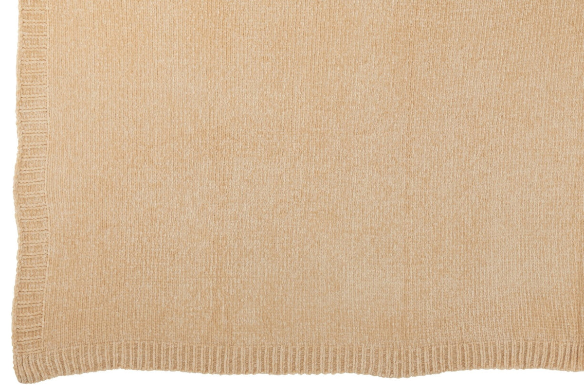 Blanket Chenille Polyester Beige
