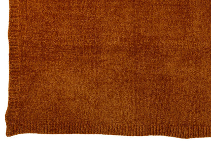 Blanket Chenille Polyester Rust Brown