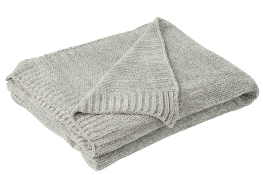 Blanket Chenille Polyester Grey