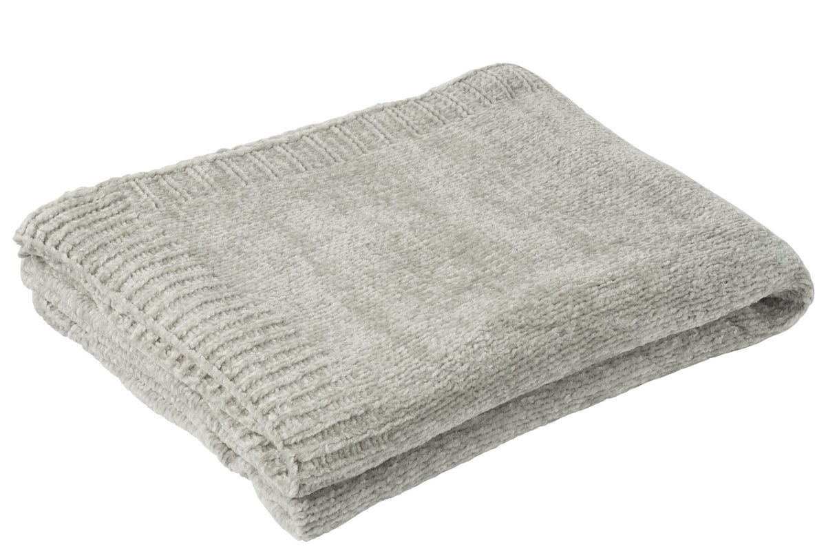 Blanket Chenille Polyester Grey