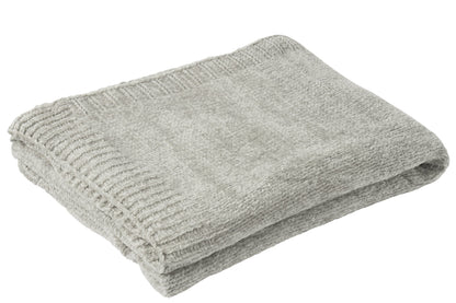 Blanket Chenille Polyester Grey