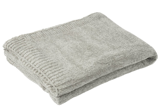 Blanket Chenille Polyester Grey