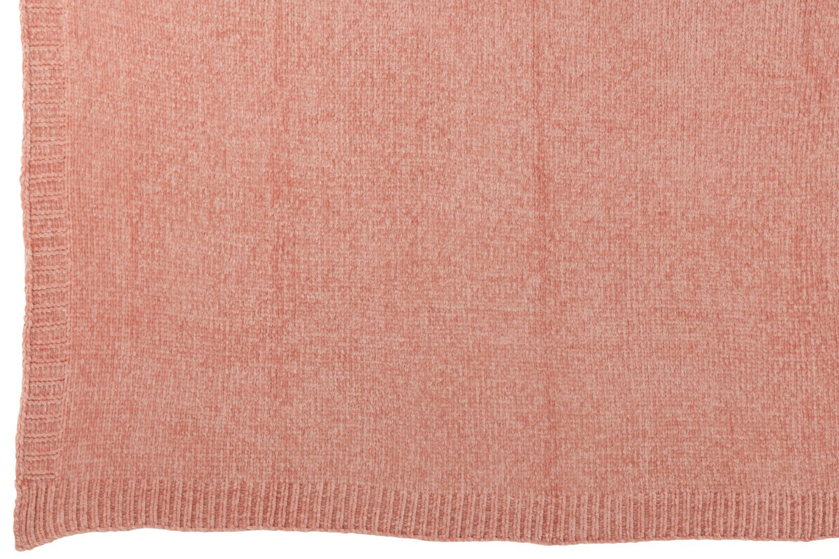 Blanket Chenille Polyester Light Pink