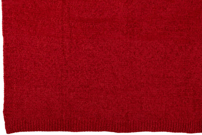 Blanket Chenille Polyester Christmas Red