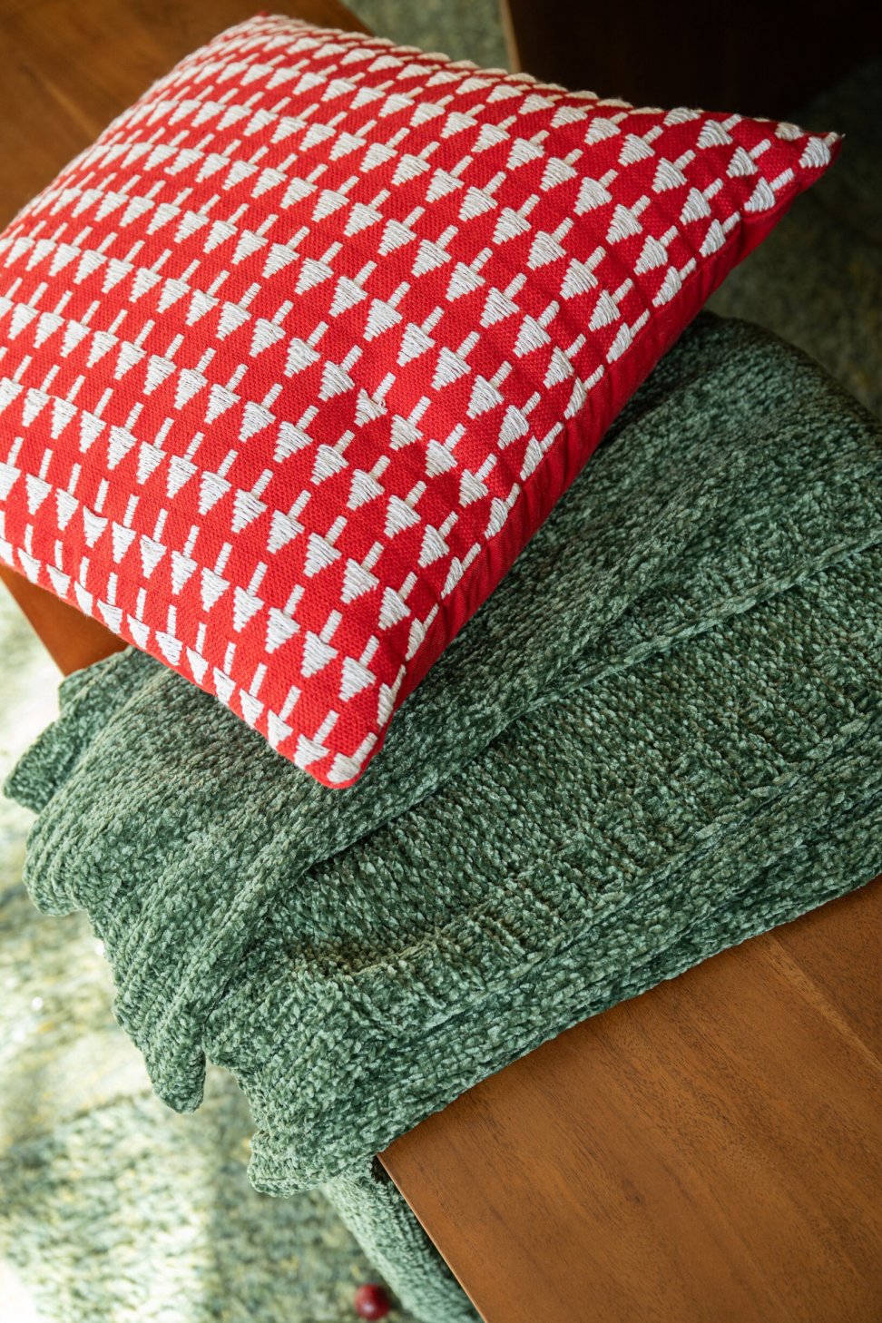 Blanket Chenille Polyester Dark Green