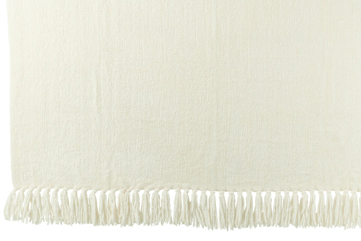 Blanket Chenille Polyester White