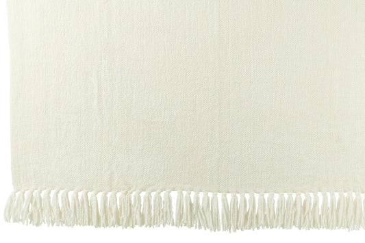 Blanket Chenille Polyester White