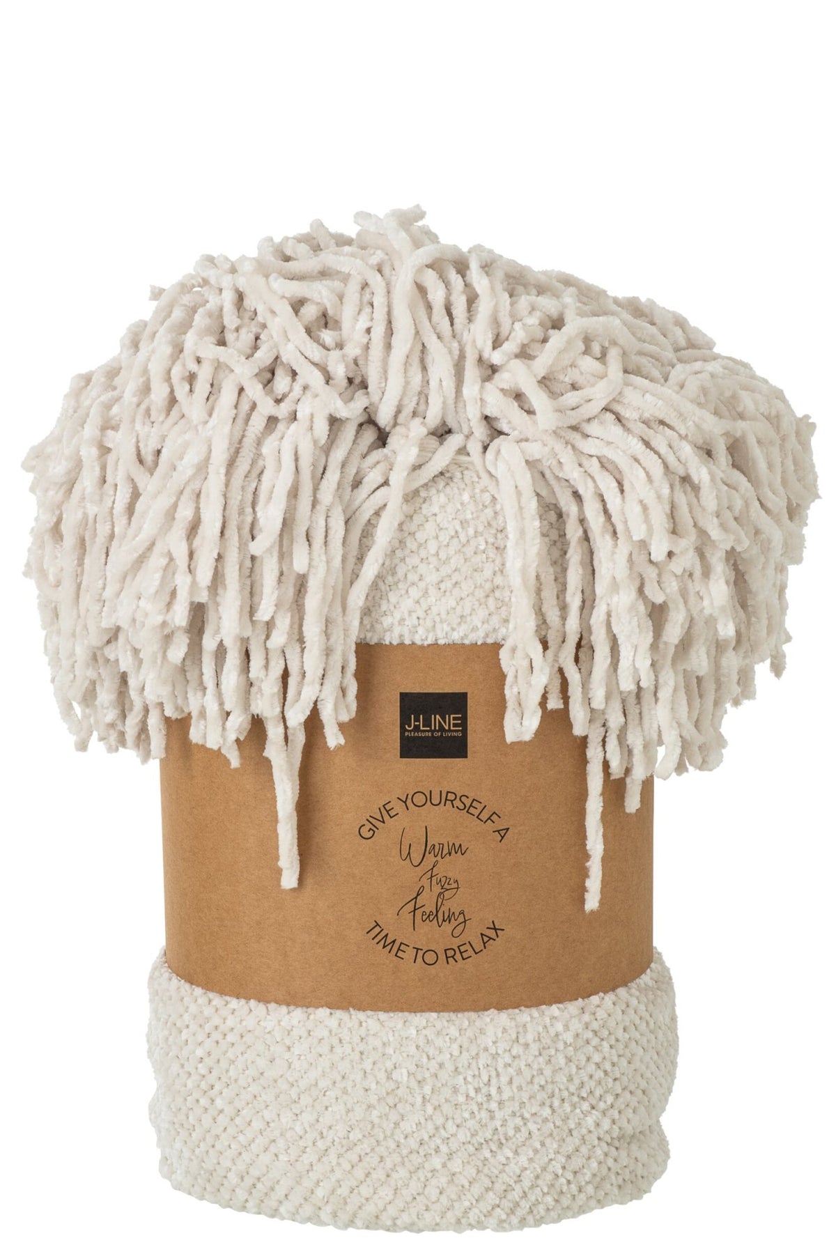 Blanket Chenille Polyester Ecru