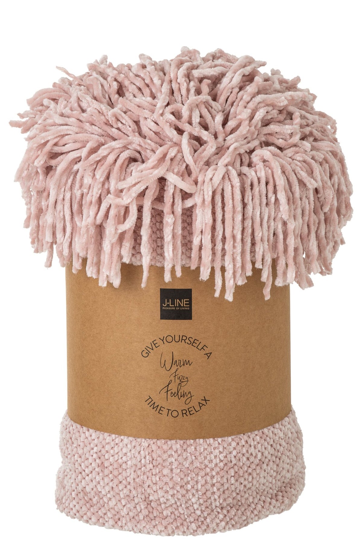 Blanket Chenille Polyester Light Pink