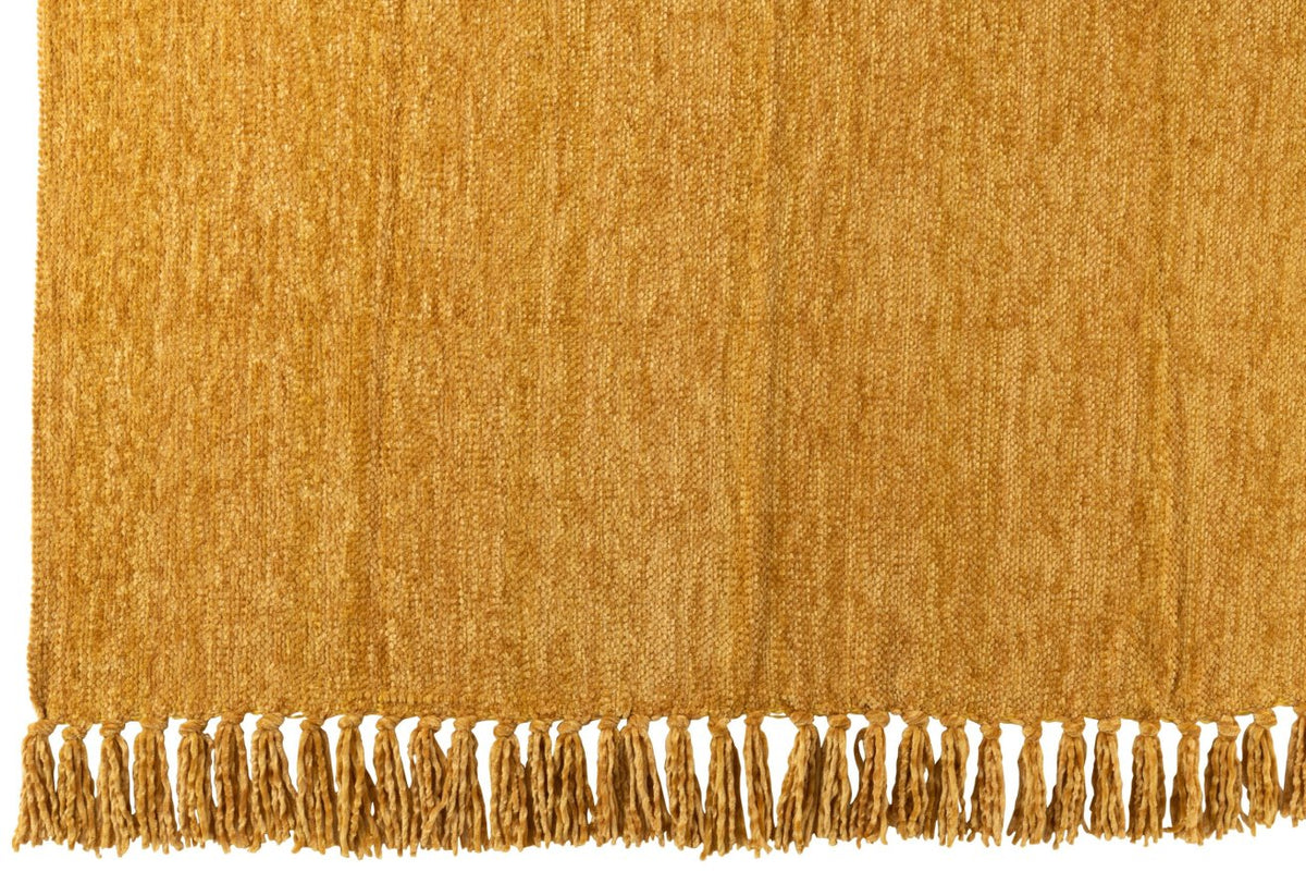 Blanket Chenille Polyester Ocher Yellow
