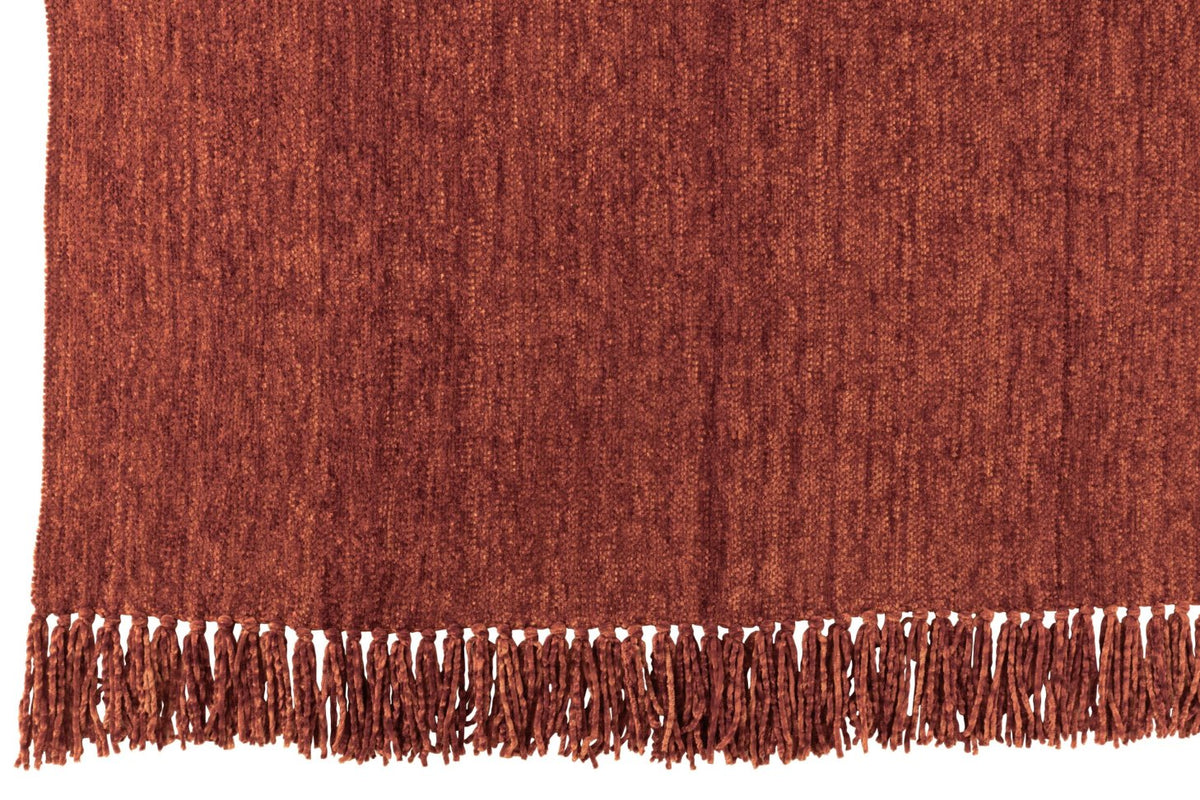 Blanket Chenille Polyester Rust Brown