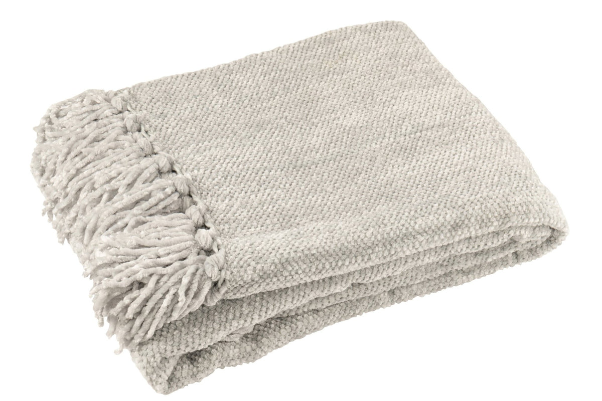 Blanket Chenille Polyester Grey