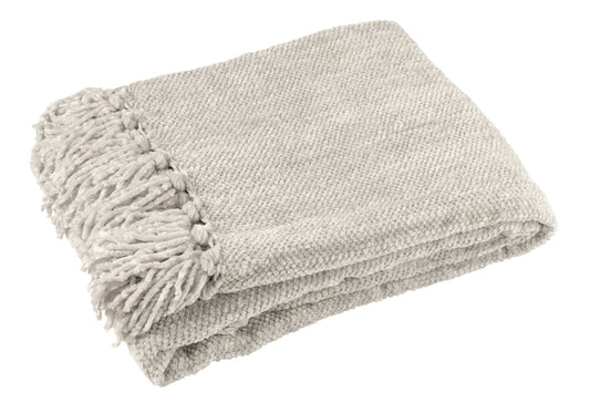 Blanket Chenille Polyester Grey