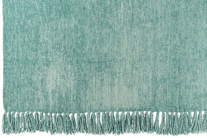 Blanket Chenille Polyester Turquoise