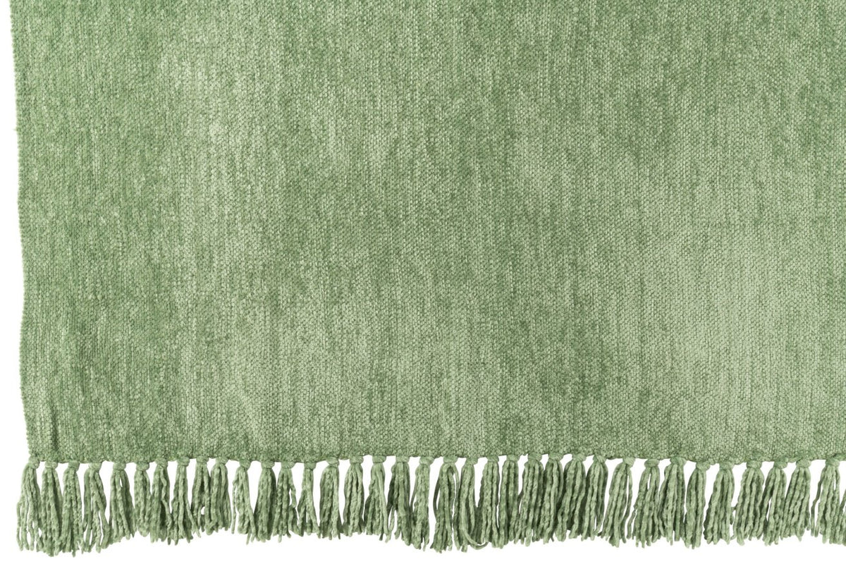 Blanket Chenille Polyester Moss Green
