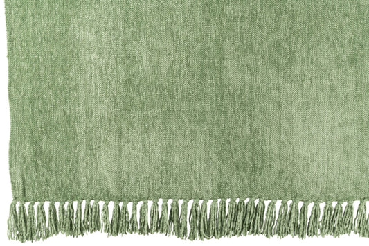 Blanket Chenille Polyester Moss Green