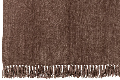 Blanket Chenille Polyester Dark Brown