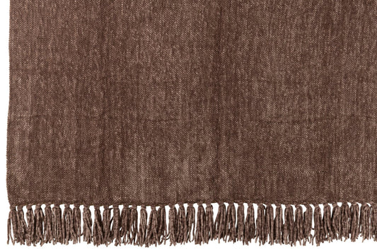 Blanket Chenille Polyester Dark Brown