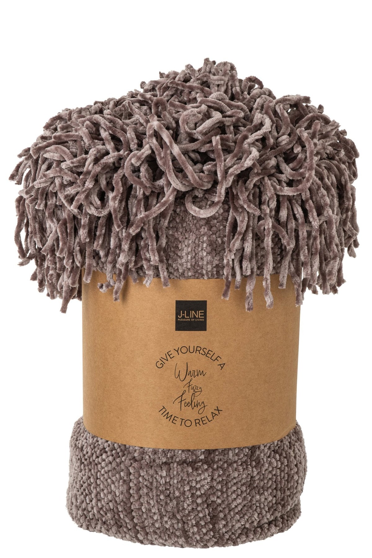 Blanket Chenille Polyester Dark Brown