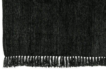 Blanket Chenille Polyester Black